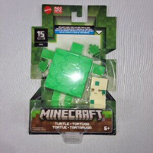 Minecraft 2023 Turtle Action Figure with Baby Turtle & Egg by Mojang